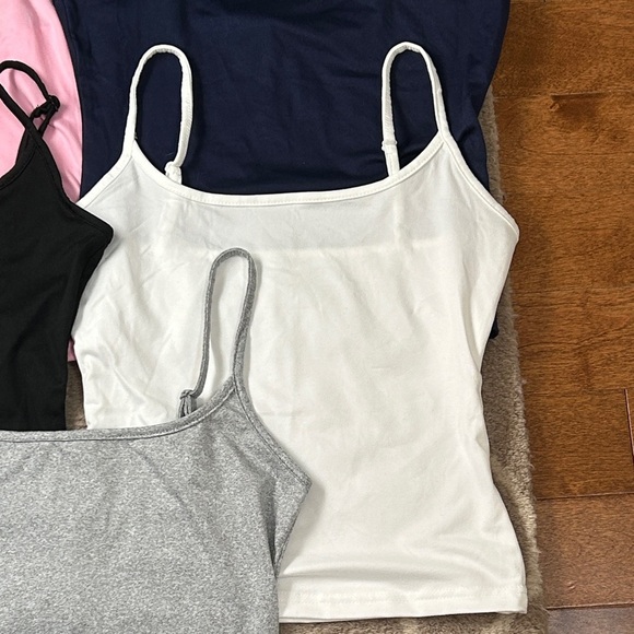 Women's Camisole Tops - Black, Pink, Navy, White, Gray - Picture 4 of 6